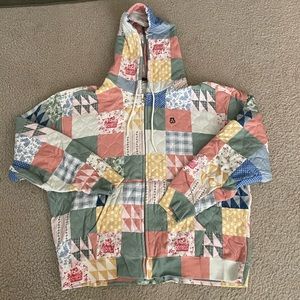 Unisex Teddy Fresh Quilt Zip Up Hoodie NWOT